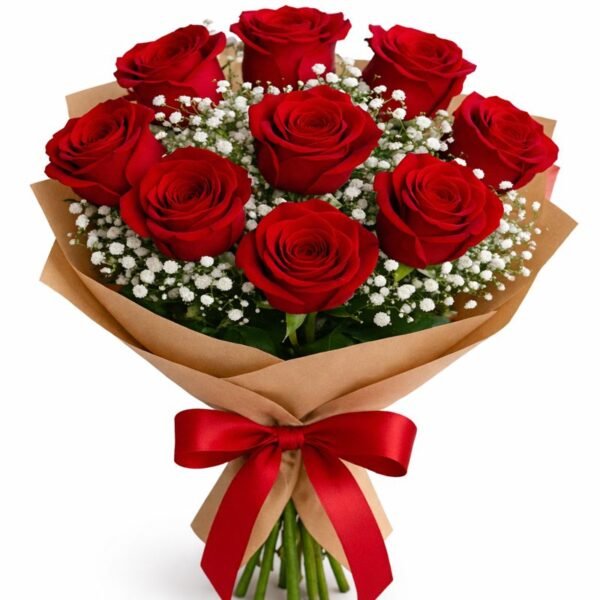 9 Red Roses Bouquet